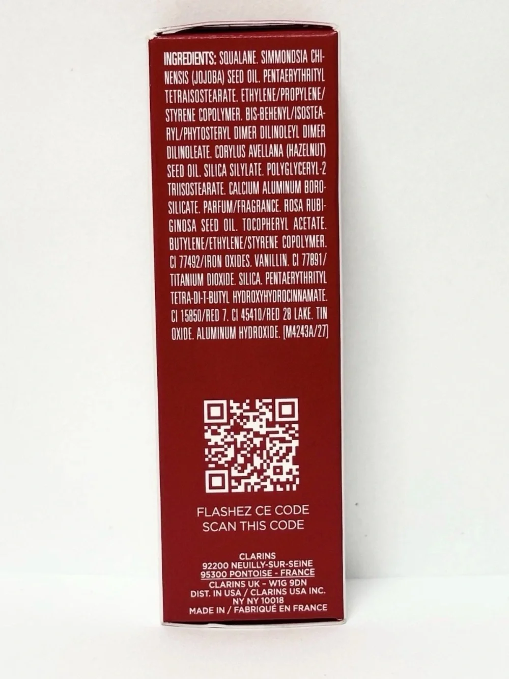 Clarins Lip comfort oil #27 Fleeting Dew, New in Box 7 ml / 0.2 oz.